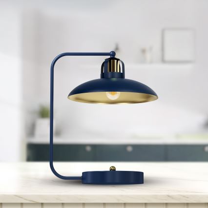 Stolná lampa FELIX 1xE27/60W/230V modrá