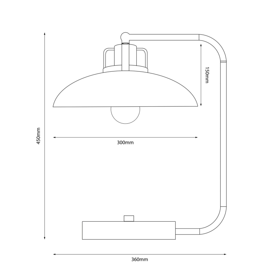 Stolná lampa FELIX 1xE27/60W/230V modrá