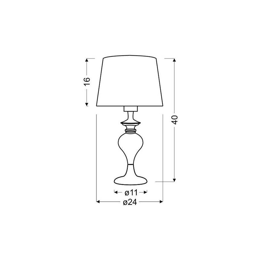 Stolná lampa GILLENIA 1xE27/60W/230V