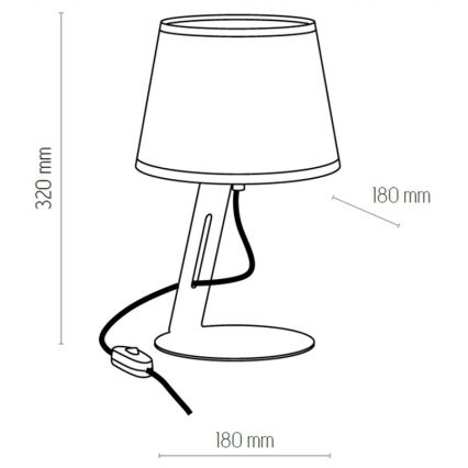 Stolná lampa GRACIA 1xE27/60W/230V biela