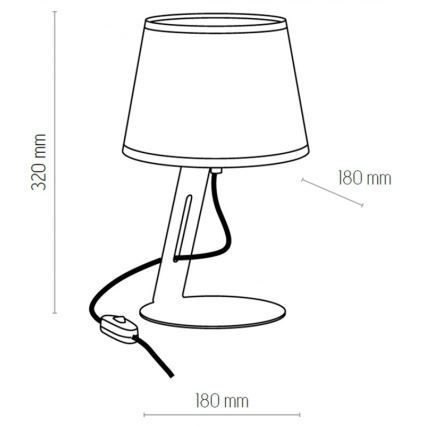 Stolná lampa GRACIA 1xE27/60W/230V čierna