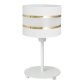 Stolná lampa HELEN 1xE27/15W/230V biela/zlatá