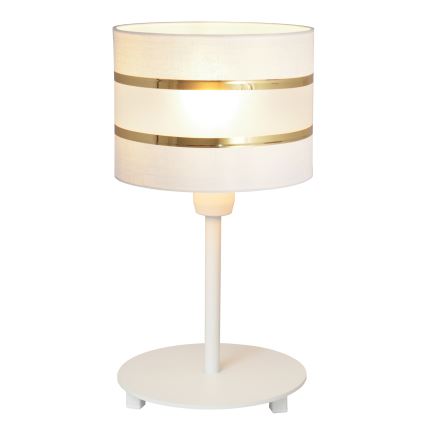 Stolná lampa HELEN 1xE27/15W/230V biela/zlatá