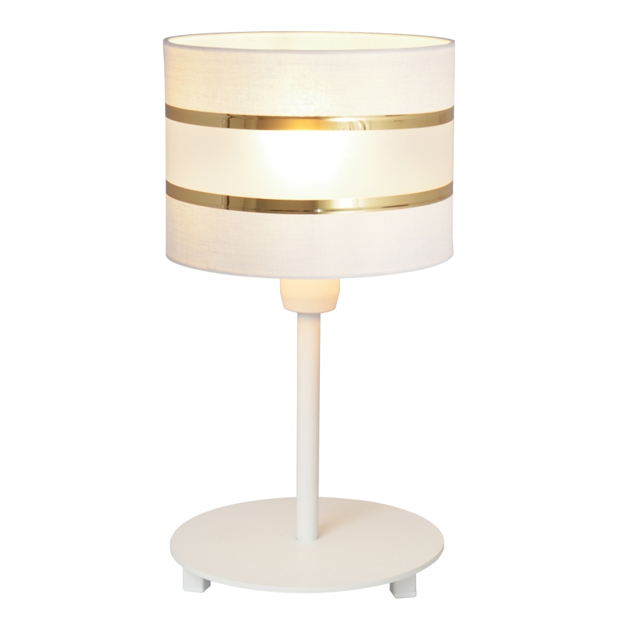Stolná lampa HELEN 1xE27/15W/230V biela/zlatá