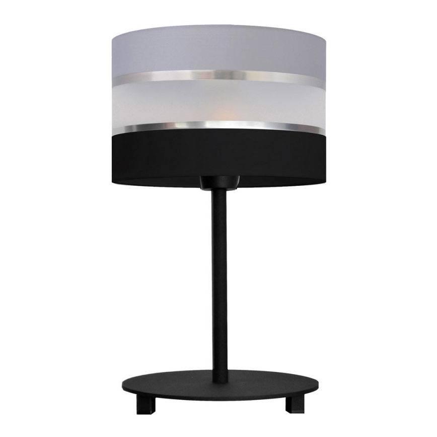 Stolná lampa HELEN 1xE27/15W/230V čierna/šedá/strieborná