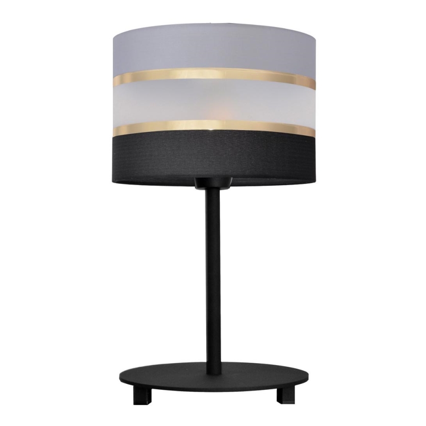 Stolná lampa HELEN 1xE27/15W/230V čierna/šedá/zlatá