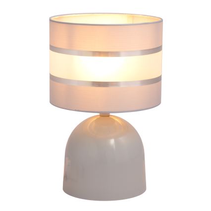 Stolná lampa HELEN 1xE27/15W/230V šedá/strieborná