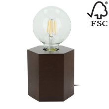Stolná lampa HEXAR 1xE27/25W/230V buk – FSC certifikované