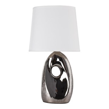 Stolná lampa HIERRO 1xE27/60W/230V biela/lesklý chróm