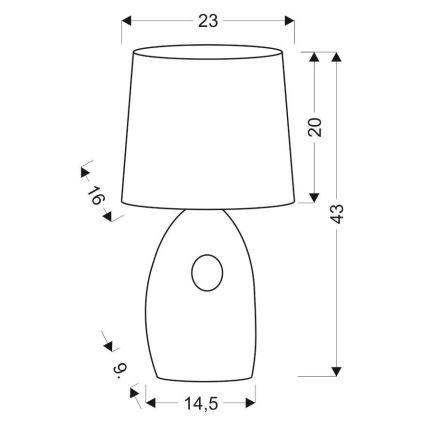 Stolná lampa HIERRO 1xE27/60W/230V čierna/zlatá