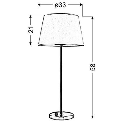 Stolná lampa IBIS 1xE14/40W/230V biela/matný chróm