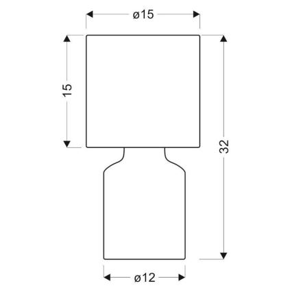 Stolná lampa INER 1xE14/40W/230V šedá