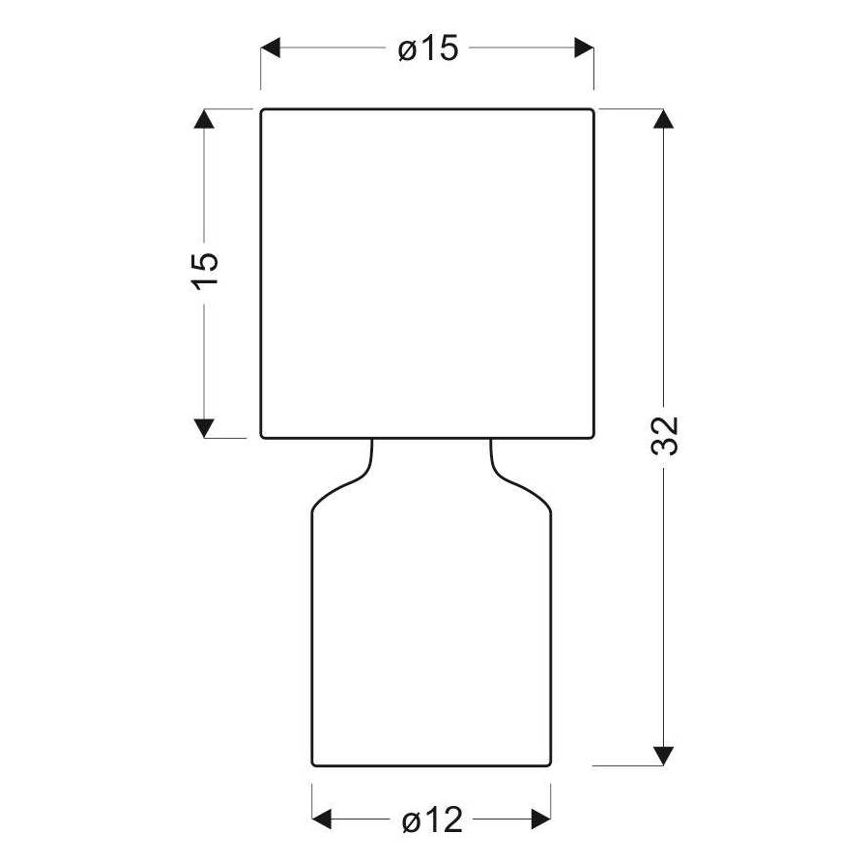 Stolná lampa INER 1xE14/40W/230V šedá