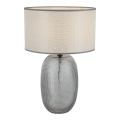 Stolná lampa JENIFER 1xE27/40W/230V sivá/dymová