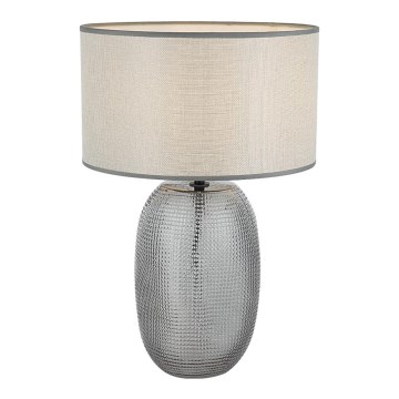 Stolná lampa JENIFER 1xE27/40W/230V sivá/dymová