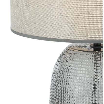 Stolná lampa JENIFER 1xE27/40W/230V sivá/dymová