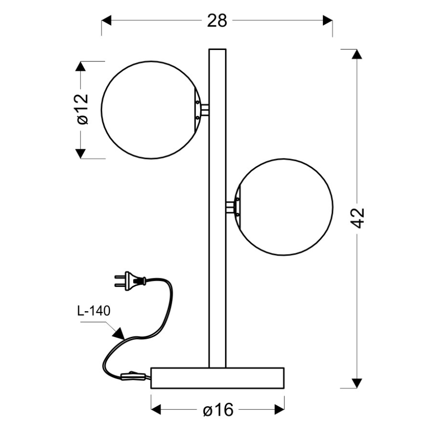 Stolná lampa KAMA 2xG9/28W/230V