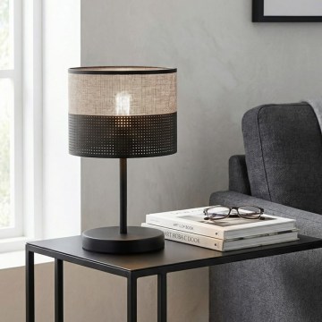 Stolná lampa KARBON 1xE27/15W/230V čierna/šedá