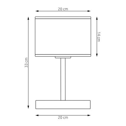 Stolná lampa KARBON 1xE27/15W/230V čierna/šedá