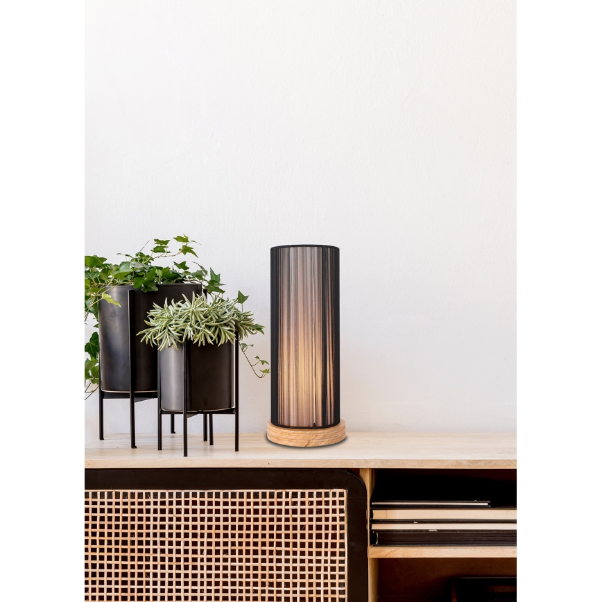 Stolná lampa KIOTO 1xE27/40W/230V čierna/hnedá