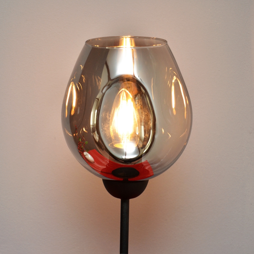 Stolná lampa LILI 1xE27/15W/230V čierna/šedá