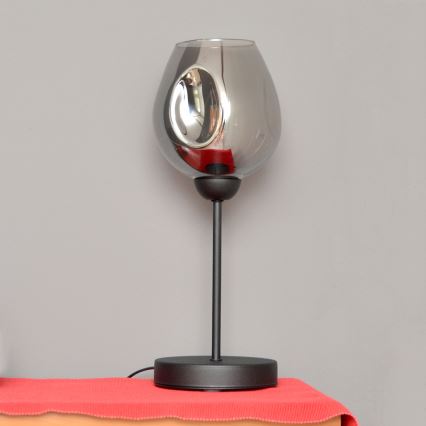 Stolná lampa LILI 1xE27/15W/230V čierna/šedá