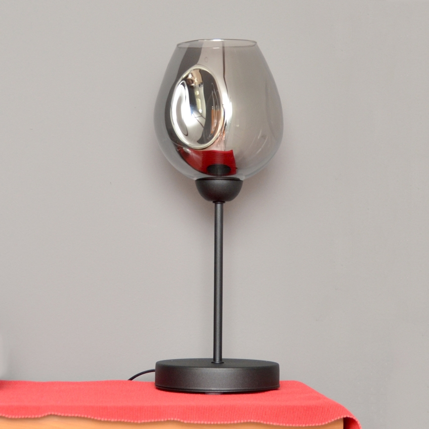 Stolná lampa LILI 1xE27/15W/230V čierna/šedá