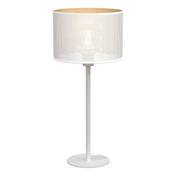 Stolná lampa LOFT SHADE 1xE27/60W/230V pr. 25 cm biela/zlatá