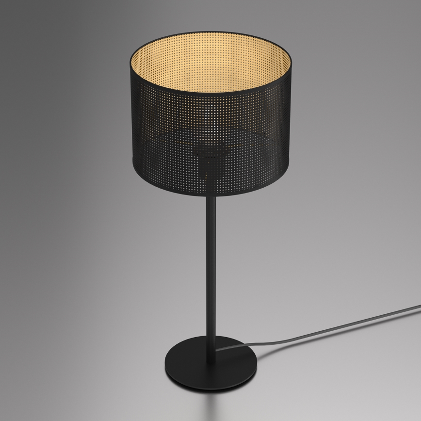 Stolná lampa LOFT SHADE 1xE27/60W/230V pr. 25 cm čierna/zlatá