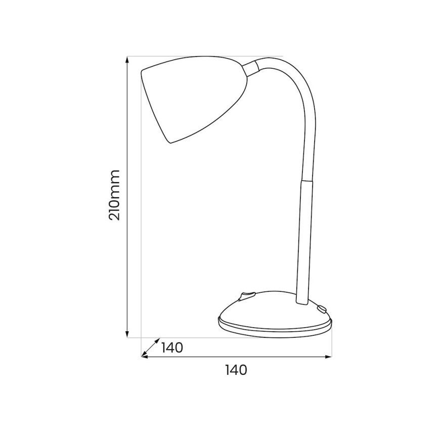 Stolná lampa LOGIC 1xE27/60W/230V biela