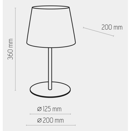 Stolná lampa MAJA 1xE27/15W/230V čierna