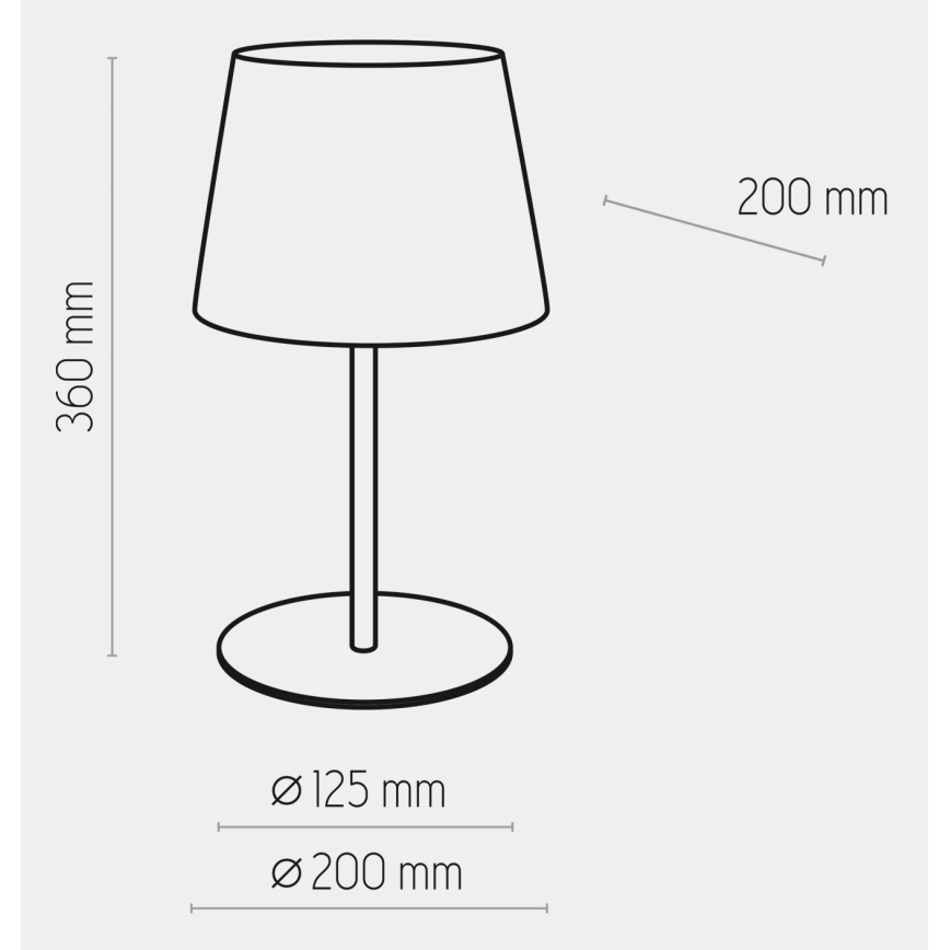 Stolná lampa MAJA 1xE27/15W/230V čierna