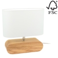 Stolná lampa MARINNA 1xE27/25W/230V dub – FSC certifikované