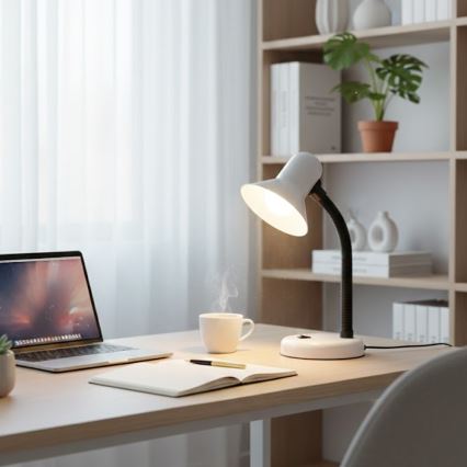 Stolná lampa MENTOR 1xE27/15W/230V biela