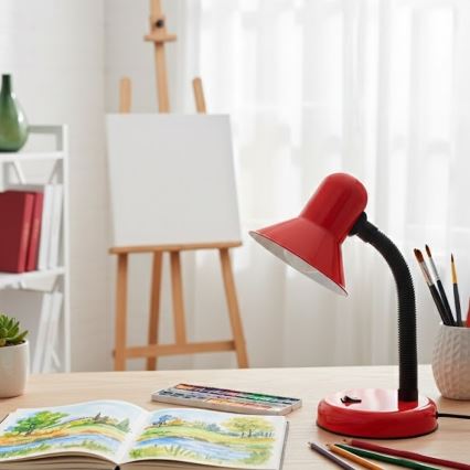 Stolná lampa MENTOR 1xE27/15W/230V červená