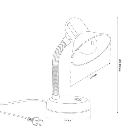 Stolná lampa MENTOR 1xE27/15W/230V zelená