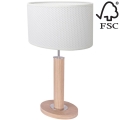 Stolná lampa MERCEDES 1xE27/40W/230V 46 cm biela/dub – FSC certifikované