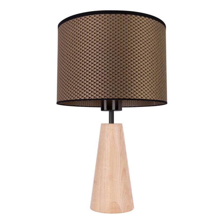 Stolná lampa MERCEDES 1xE27/40W/230V pr. 43 cm hnedá/dub