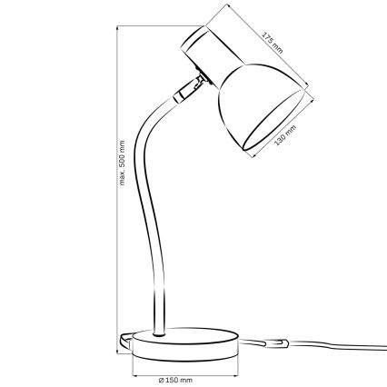 Stolná lampa MIMI 1xE27/10W/230V ružová