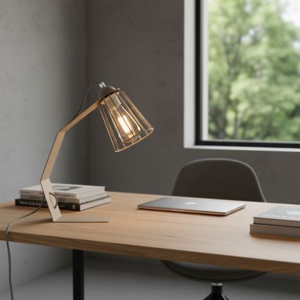 Stolná lampa NANDO 1xE27/15W/230V béžová