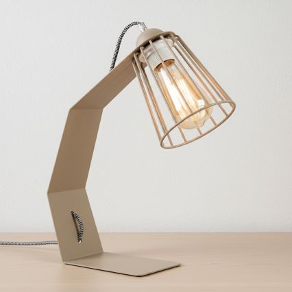 Stolná lampa NANDO 1xE27/15W/230V béžová
