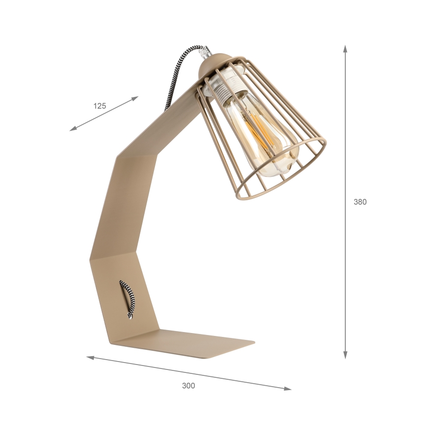 Stolná lampa NANDO 1xE27/15W/230V béžová