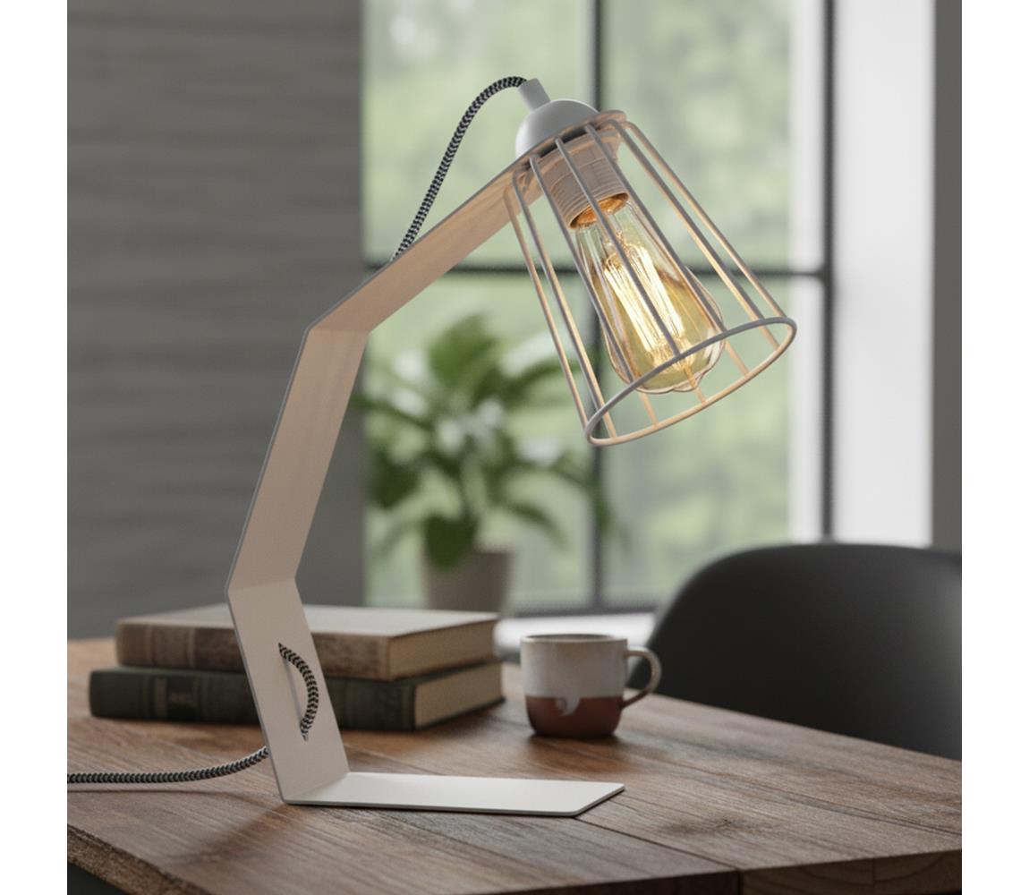 Stolná lampa NANDO 1xE27/15W/230V biela LN-1.320/BIAŁY