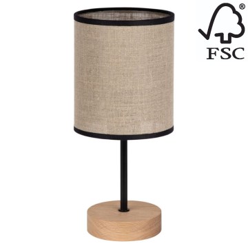 Stolná lampa NEGRO 1xE27/25W/230V dub – FSC certifikované