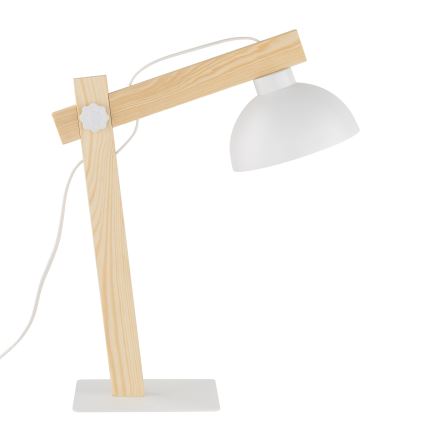 Stolná lampa OSLO 1xE27/15W/230V borovica/biela