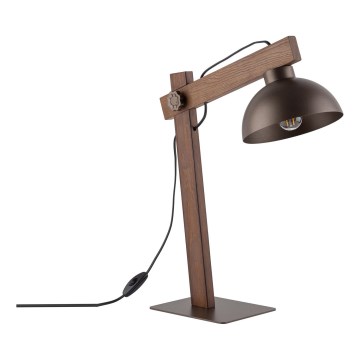 Stolná lampa OSLO 1xE27/15W/230V orech/hnedá