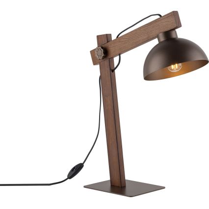 Stolná lampa OSLO 1xE27/15W/230V orech/hnedá