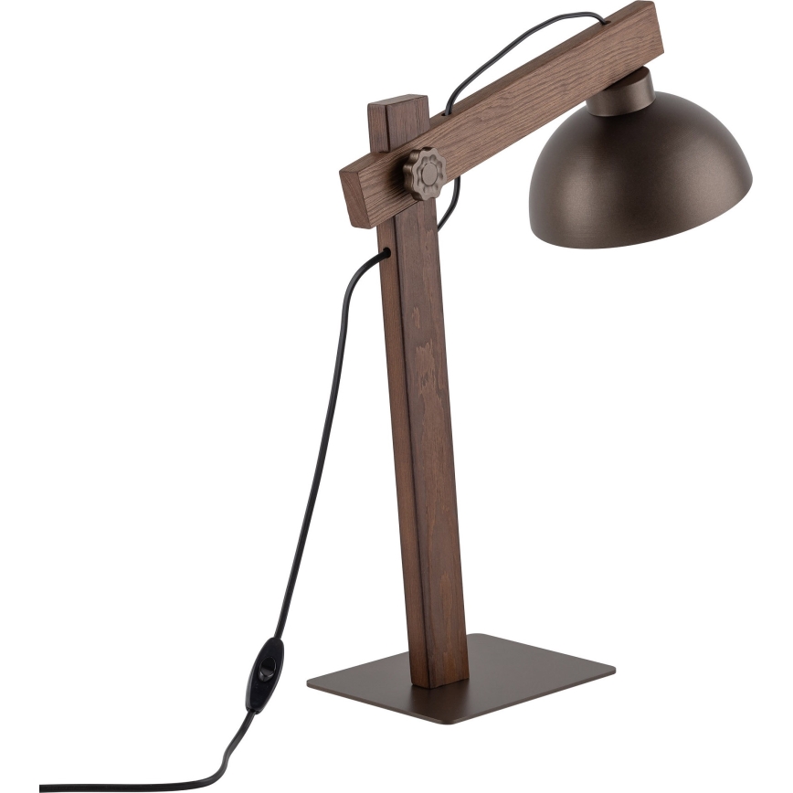 Stolná lampa OSLO 1xE27/15W/230V orech/hnedá