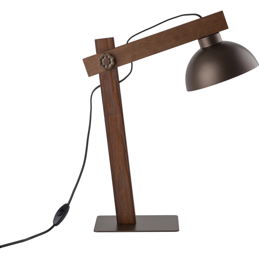 Stolná lampa OSLO 1xE27/15W/230V orech/hnedá