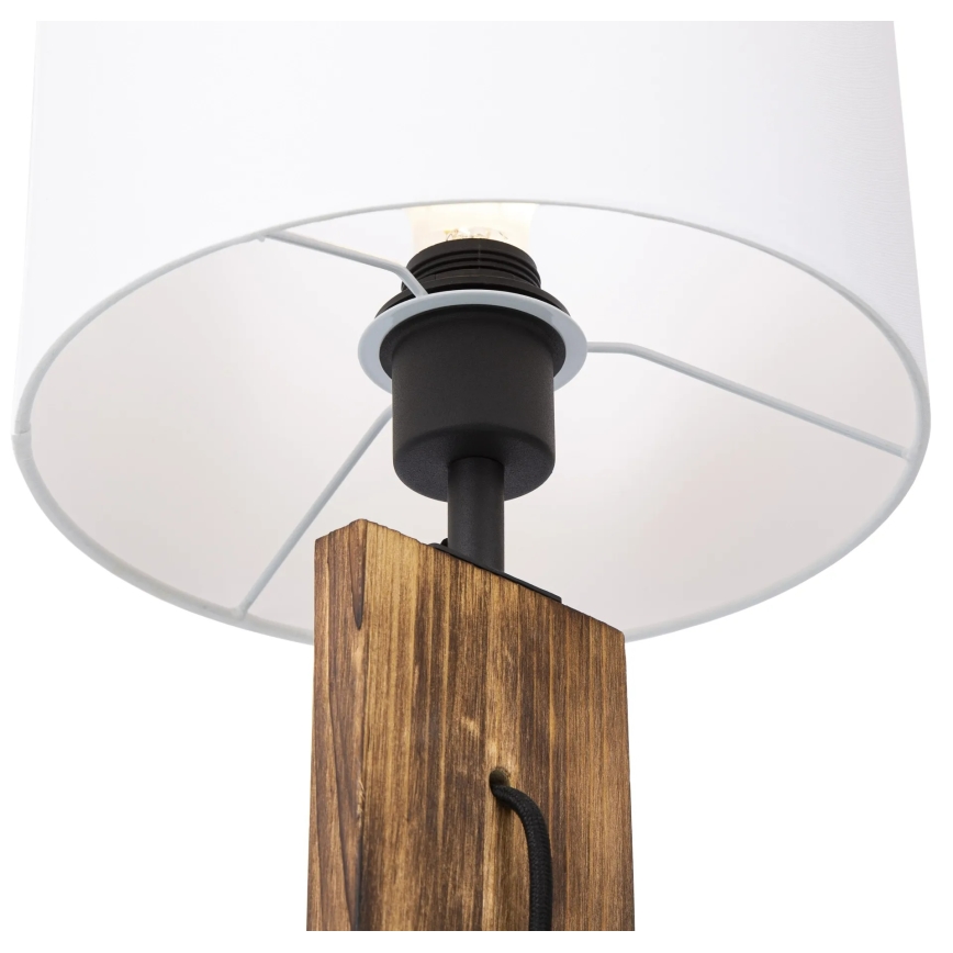 Stolná lampa PINUS 1xE27/40W/230V biela/drevo